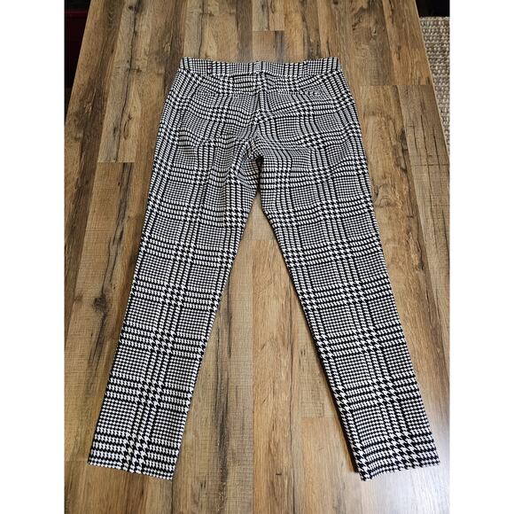 Michael Kors Houndstooth Trouser Pants Women's Size 10 Stretch Career Ankle - Picture 6 of 8